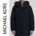 Michael Kors Jackets & Coats | Michael Kors Men's Hooded Jacket Blue Size Lt Big & Tall Faux-Fur Parka $425 | Color: Blue | Size: Lt