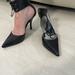 Gucci Shoes | Gucci Leather Heels Made In Italy Size 36 1/2 C | Color: Black | Size: 6.5