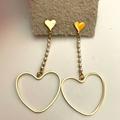 Urban Outfitters Jewelry | Gold Hearts On Hearts Earring | Color: Gold | Size: Os