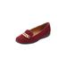 Extra Wide Width Women's The Thayer Flat by Comfortview in Burgundy (Size 7 1/2 WW)