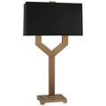 Robert Abbey Valerie Black Shade and Brass Table Lamp