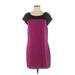 Express Casual Dress - Shift: Pink Color Block Dresses - Women's Size Small
