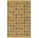 Blue/Brown 90 x 60 x 0.25 in Indoor Area Rug - Chandra Rugs Kilim Geometric Handmade Flatweave Multicolor Area Rug | Wayfair KIL2205-576