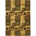 Brown/White 30 x 0.5 in Indoor Area Rug - Chandra Rugs Aadi Geometric Hand-Knotted Wool Brown/Beige/Yellow Area Rug Wool | 30 W x 0.5 D in | Wayfair