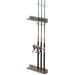 Gracie Oaks Kymora Wall Mounted Fishing Rack Wood in Black/Brown/Red | 17.3 H x 2.9 W x 2.4 D in | Wayfair 2792933EF2FA4B5DBA3889EC10D6FBA4