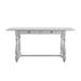 Rosalind Wheeler Akebia Counter Height Trestle Dining Table Wood in Brown | 36 H x 76 W x 34 D in | Wayfair C2139182B91742D4A7C91C777D4CE9BC