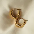 E.B.belle-Boucles d'oreilles en acier inoxydable pour femme boucle d'oreille en or croissant