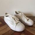 Madewell Shoes | Madewell Leather Casual Tennis Shoes In White | Color: White | Size: 6