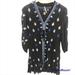 Free People Dresses | Free People Shift Dress Women’s Xs/Tp Black Blue White Embroidered Hippie Boho | Color: Black/Blue | Size: Xsp