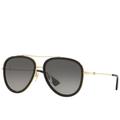 Gucci Accessories | Gucci Women’s Polarized Sunglasses, Gg0062s 57 - Gold Black/Grey Grad Pol | Color: Black/Gold | Size: Os