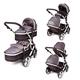 Kids Kargo Duellette Twins Double Tandem Pushchair (Silver)