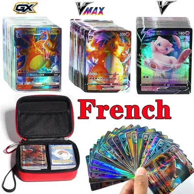 carte pokemon en francaise Jeu de cartes Pokemon françaises pour enfants boîte de 50 à 100 pièces