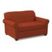 Edgecombe Furniture Finn 59" Rolled Arm Sofa Bed Loveseat w/ Reversible Cushions Other Performance Fabrics in Red | 34 H x 59 W x 37 D in | Wayfair