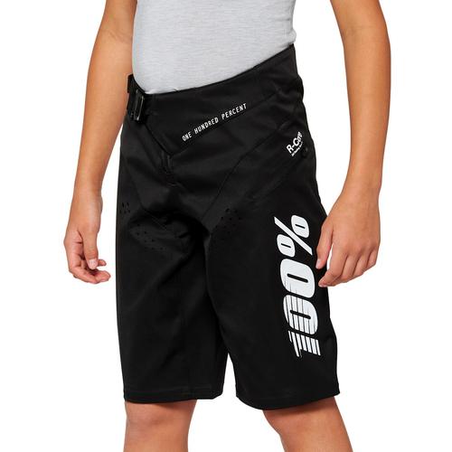 100% R-Core Jugend Fahrrad Shorts, schwarz, Größe 28