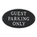 Montague Metal Products Inc. Guest Parking Only Statement Garden Plaque Metal | 10 H x 18 W x 0.25 D in | Wayfair SP-60sm-W-BS