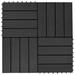 VidaXL 11 Pieces Decking Tiles WPC 11.8" x 11.8" 1 Sqm Composite, Wood | 11.8 H x 11.8 W in | Wayfair 45023
