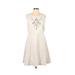 CATHERINE Catherine Malandrino Casual Dress - Party: White Solid Dresses - Used - Size Large