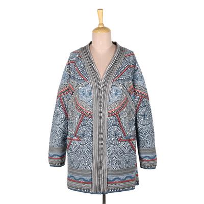 Blue Cathedral,'Knit Jacquard Cardigan with Shawl Collar'