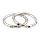Flipped,'Cubic Zirconia and Sterling Silver Band Rings (Pair)'