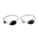 Magic Elixir,'Handmade Amethyst and Black Onyx Wrap Rings (Pair)'