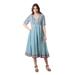 Jaipur Heritage,'Handloomed Blue Cotton Dress from India'