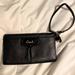 Coach Bags | Coach Large Wristlet In Black Leather With Gold Lettering | Color: Black | Size: Os