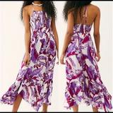 Free People Dresses | Free People Heat Wave Maxi | Color: Purple/White | Size: Xs