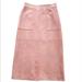 Anthropologie Skirts | Anthropologie Pink Faux Vegan Suede Snake Print Pencil Skirt | Color: Pink | Size: 12