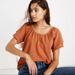 Madewell Tops | Madewell Texture & Thread Terry Tiered Sleeve Top Xxs Rust Terracotta Orange | Color: Orange | Size: Xxs