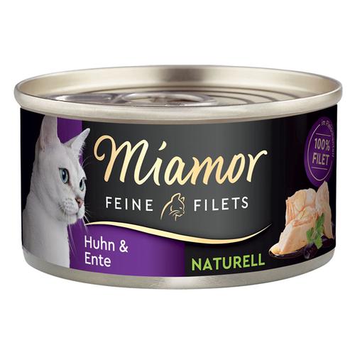 Sparpaket: 24x80g Miamor Feine Filets Naturelle Huhn & Ente Katzenfutter nass