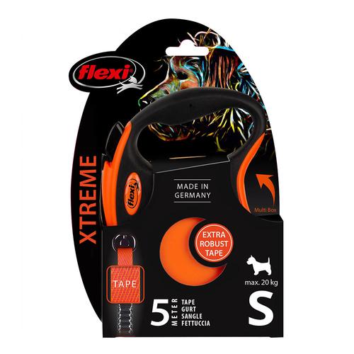 flexi Xtreme Gurt-Leine orange, 5m / S bis 20kg Hund