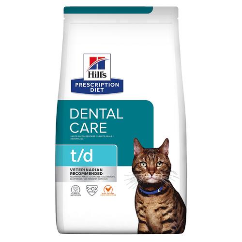 2x 3kg Hill's Prescription Diet t/d Zahnpflege mit Huhn Katzenfutter trocken