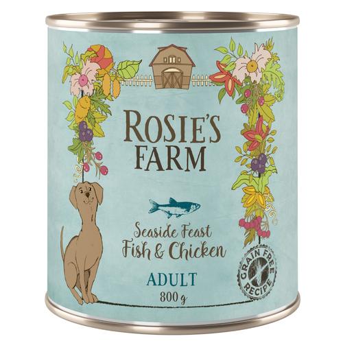 24x800g Fisch & Huhn - Rosie's Farm Adult Hundenassfutter