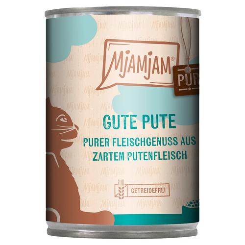 Sparpaket 24x400g MjAMjAM purer Fleischgenuss gute Pute pur Katzenfutter nass