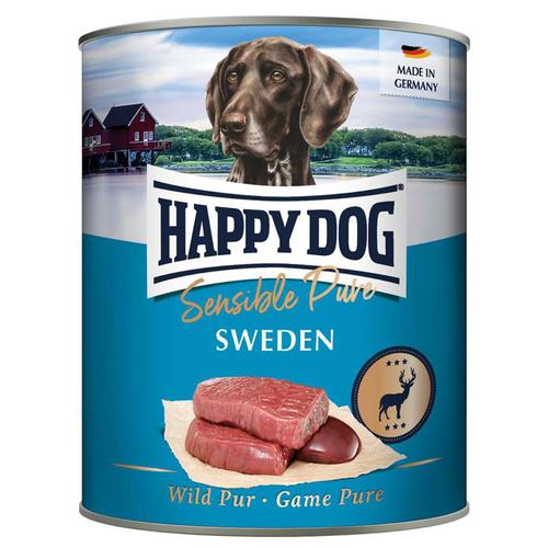 6x800g Happy Dog Sensible Pure Sweden (Wild Pur) Hundefutter nass