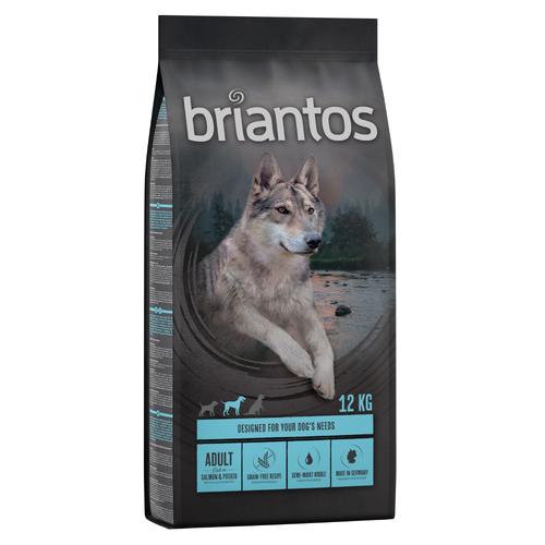 2 x 12 kg Briantos Adult Trockenfutter für Hunde: Lachs & Kartoffel (getreidefrei)