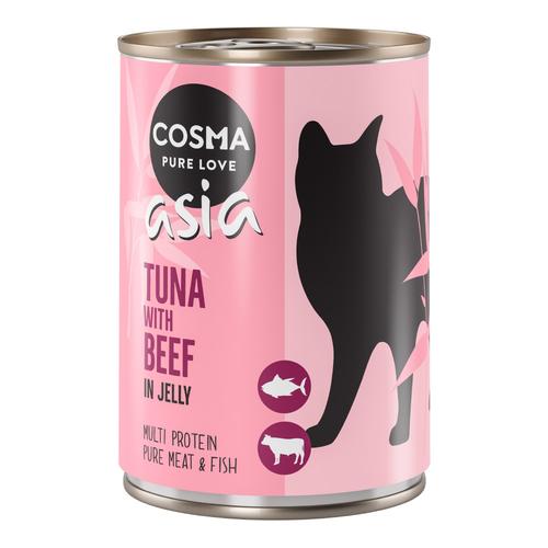 Cosma Asia in Jelly 6 x 400 g - Thunfisch & Rind