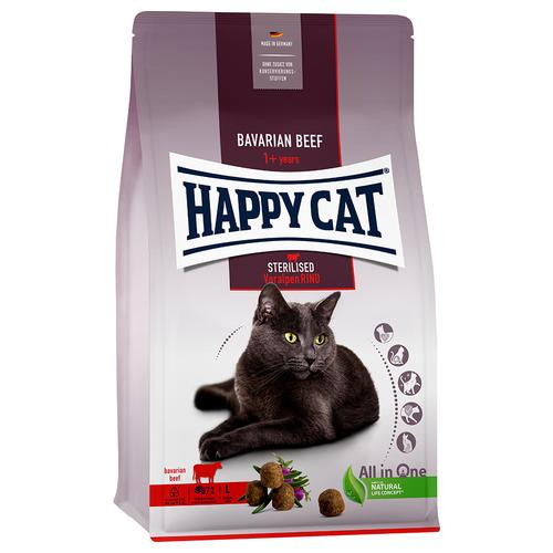 4kg Happy Cat Sterilised Adult Voralpen-Rind Katzenfutter trocken