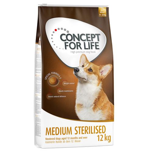 12kg Medium Sterilised Concept for Life Hundefutter trocken