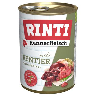 24 x 400 g RINTI Kennerfleisch Rentier Nassfutter Hund