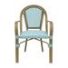 Longshore Tides Beaussicot Stacking Patio Dining Armchair Wicker/Rattan in White | 37.75 H x 22.25 W x 23.25 D in | Wayfair