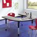 Factory Direct Partners Horseshoe T-Mold Adjustable Height Activity Table w/ Standard Ball Glide Legs Laminate/Metal | 30 H in | Wayfair 10094-GYBK