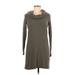 Michael Stars Casual Dress - Sweater Dress: Green Dresses - Women's Size X-Small Petite