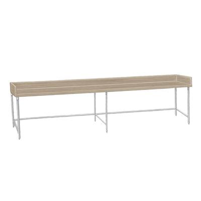 Advance Tabco TBS-368 Wood Top Baker's Table with Stainless Steel Base - 36" x 96"