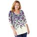 Plus Size Women's 7-Day Floral Print Tunic by Woman Within in Soft Iris Floral (Size 2X)