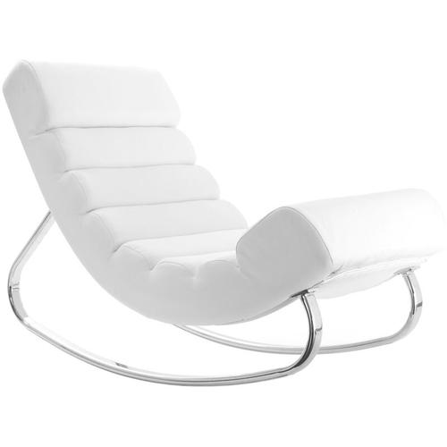 Design-Sessel Schaukelstuhl taylor Weiß – Weiß