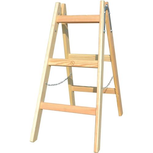 Holzleiter Trittleiter 2 x 3 Stufen Malerleiter Stehleiter Klappleiter Leiter