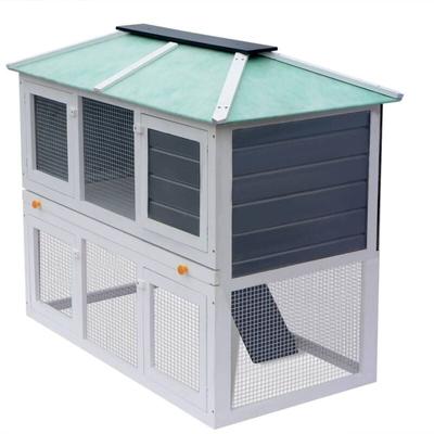 Kleintier-/Kaninchenstall 2 Etagen Holz - Vidaxl
