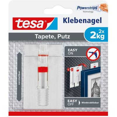 Verstellbarer Klebenagel für Tapeten und Putz 2 kg - Höhenverstellbarer, selbstklebender Wandnagel