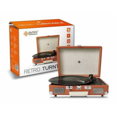 Retro Plattenspieler mit integrierten Lautsprechern, Vintage Vinyl Player für Schallplatten und